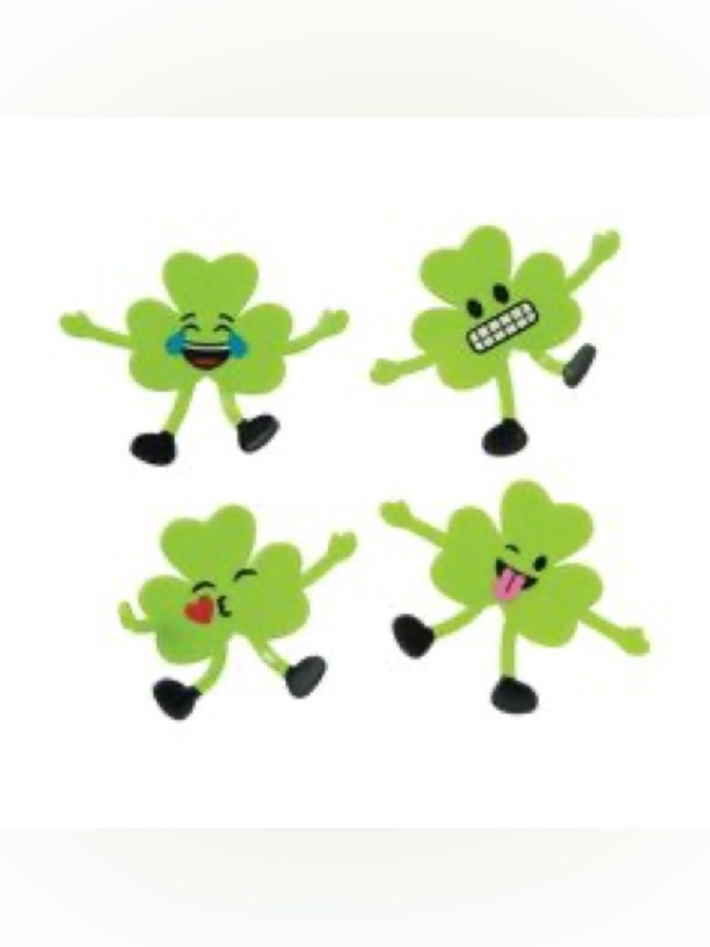 NEW Green Shamrock Emoji Bendables - Party Supplies - 24 Pieces